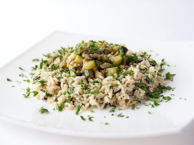 Рецепт грибного рагу с диким рисом