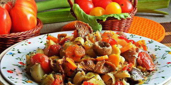 Грибное рагу с овощами