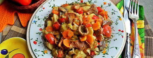 грибное рагу с овощами. Шаг 18