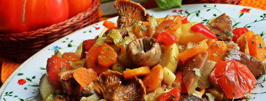 грибное рагу с овощами. Шаг 19