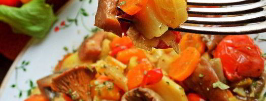 грибное рагу с овощами. Шаг 20