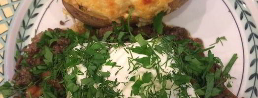 картофель, запеченный в фольге с мясным рагу. Шаг 7