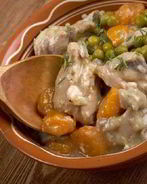 Куриное фрикасе с горошком