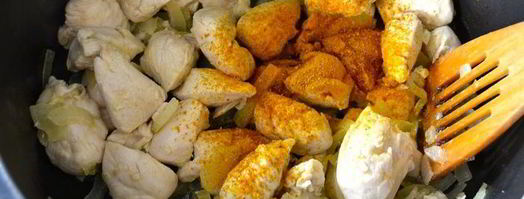 куриное рагу с тыквой и яблоками. Шаг 3