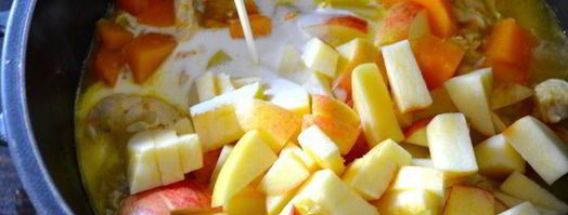 куриное рагу с тыквой и яблоками. Шаг 5