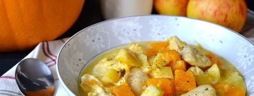 куриное рагу с тыквой и яблоками. Шаг 7