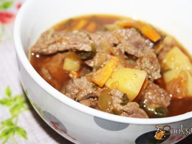 Рецепт летнего рагу с говядиной и печеными овощами с ароматом дымка