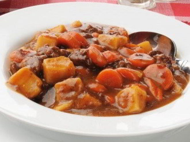 Рецепт мясного рагу с овощами и грибами