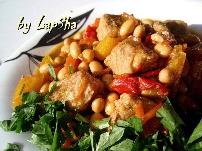Рецепт мясного рагу с соевыми бобами и орегано