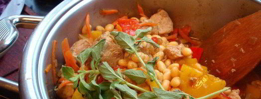 мясное рагу с соевыми бобами и орегано. Шаг 7