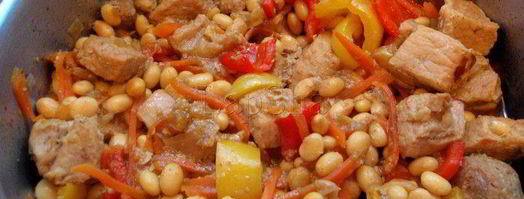 мясное рагу с соевыми бобами и орегано. Шаг 8