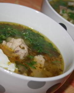 Осеннее рагу с картофелем, свининой и кинзой в мультиварке