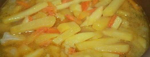 осеннее рагу с картофелем, свининой и кинзой в мультиварке. Шаг 6