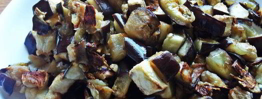 овощное рагу на основе запеченных баклажанов и перцев. Шаг 5