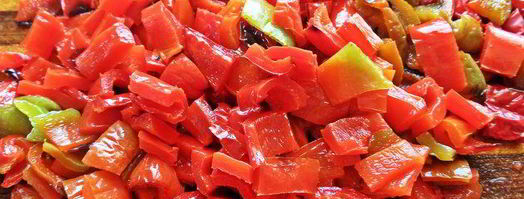 овощное рагу на основе запеченных баклажанов и перцев. Шаг 8