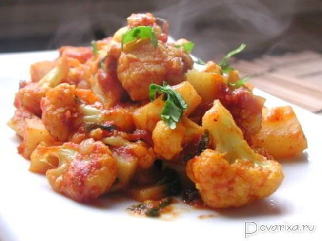 Рецепт овощного рагу под соусом карри