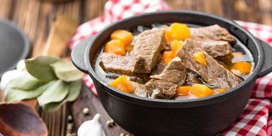 Овощное рагу с филе миньон