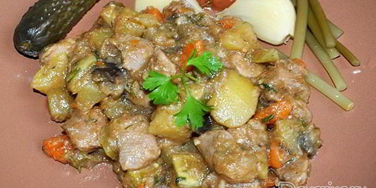 Овощное рагу с индейкой