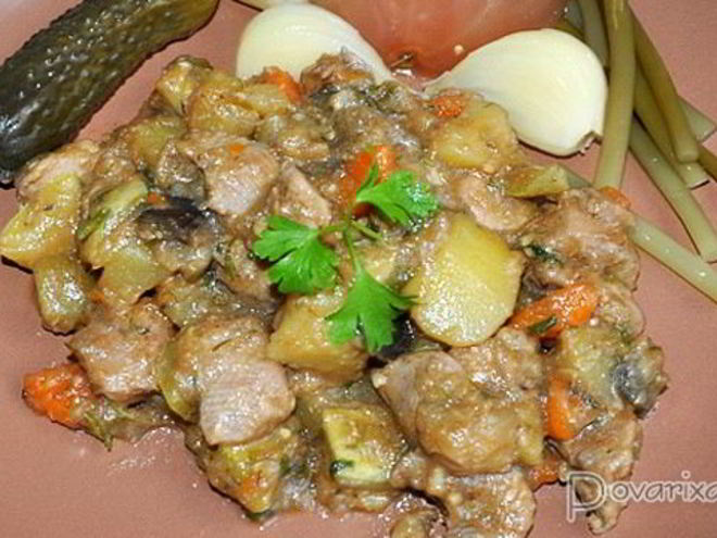 Рецепт овощного рагу с индейкой