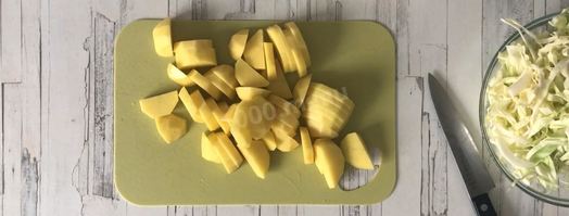 овощное рагу с кабачками, картошкой и капустой. Шаг 6