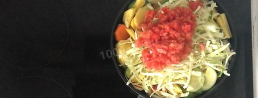 овощное рагу с кабачками, картошкой и капустой. Шаг 8