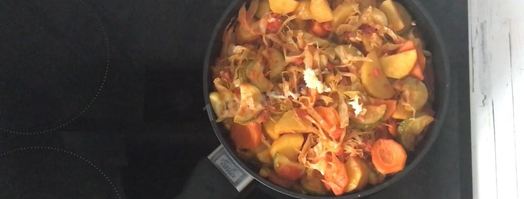 овощное рагу с кабачками, картошкой и капустой. Шаг 10