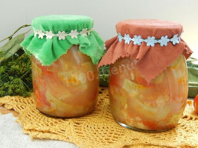 Рецепт овощного рагу с кабачками на зиму
