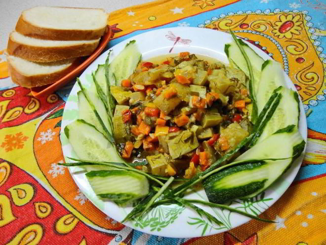 Рецепт овощного рагу с кабачками в мультиварке