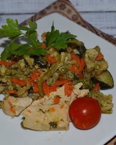 Овощное рагу с куриной грудкой