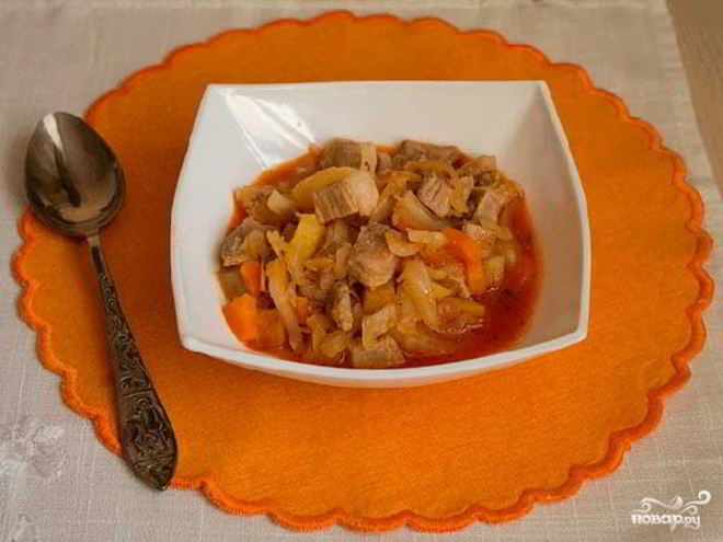 Рецепт овощного рагу с мясом и картошкой