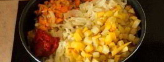 овощное рагу с мясом и картошкой. Шаг 3