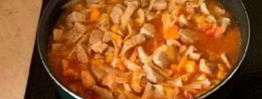 овощное рагу с мясом и картошкой. Шаг 4