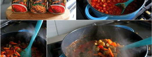 овощное рагу с нутом и моцареллой. Шаг 3