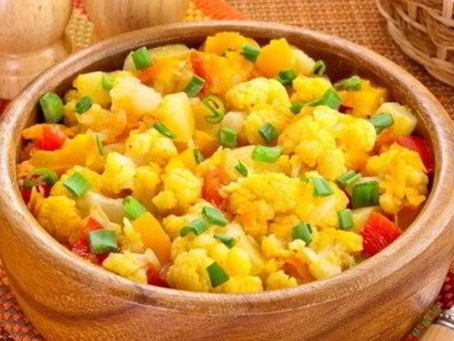 Рецепт овощного рагу с цветной капустой