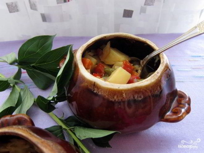 Рецепт овощного рагу в горшочках