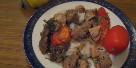 Рагу из баранины с айвой 5 специй