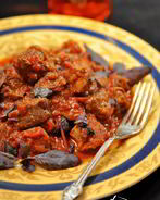 Рагу из баранины с болгарским перцем и томатами