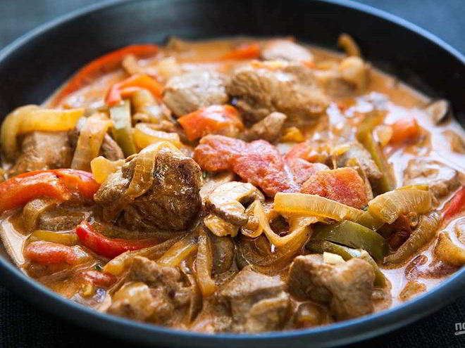 Рецепт рагу из индейки с грибами