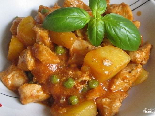 Рецепт рагу из картофеля и мяса