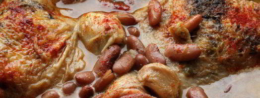 рагу из курицы с фасолью и запеченным чесноком. Шаг 9