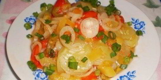 Рагу из овощей с огурцом