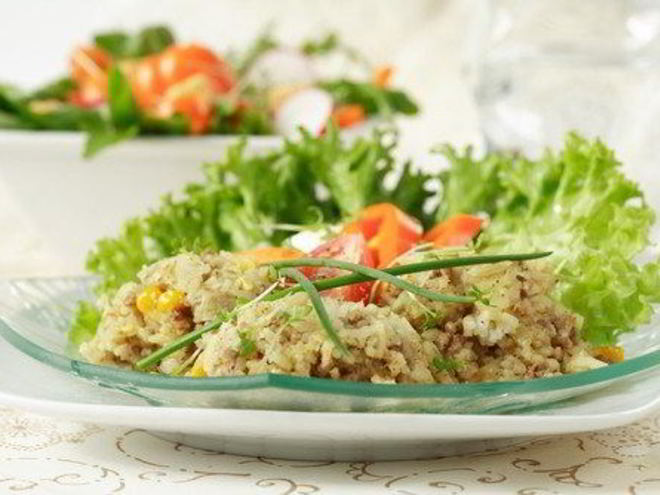 Рецепт рагу из перловой крупы с пореем, грибами и зеленью