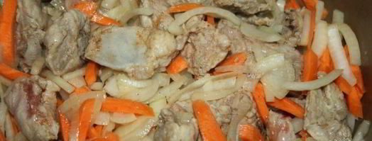 рагу из свинины с овощами в мультиварке. Шаг 2