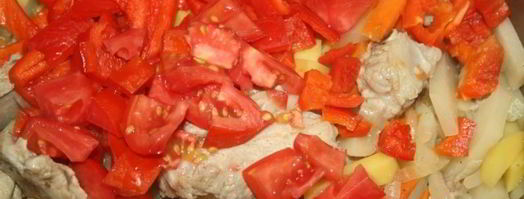 рагу из свинины с овощами в мультиварке. Шаг 4