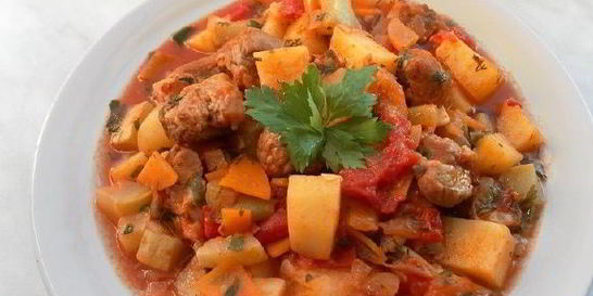 Рагу из свинины с овощами