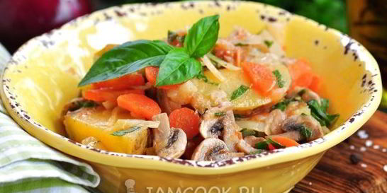 Рагу овощное с капустой и картошкой