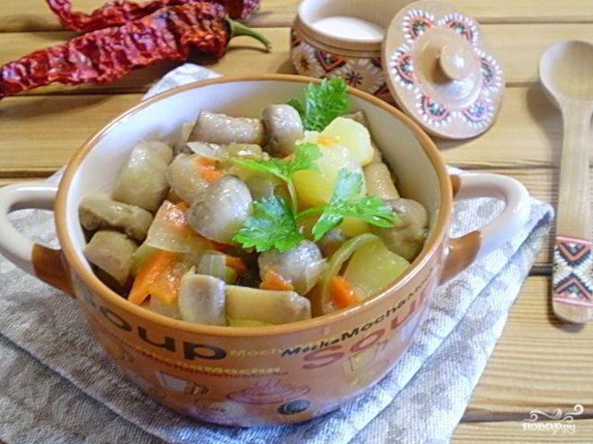 Рецепт рагу с грибами