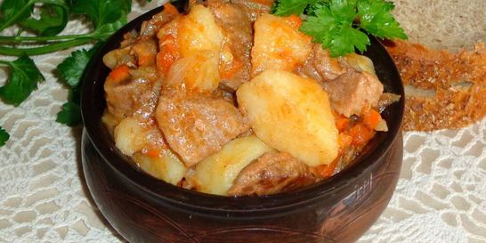 Рагу с капустой картошкой и мясом
