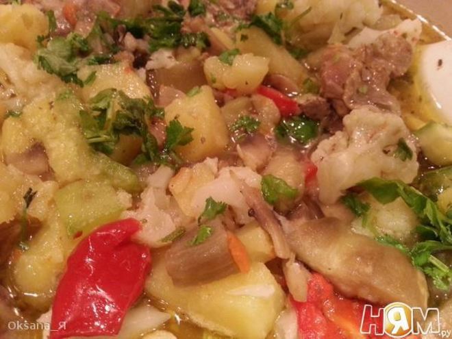 Рецепт рагу с курицей и овощами