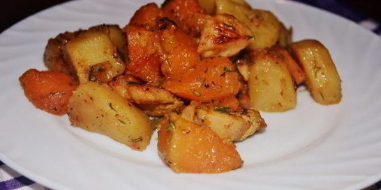 Рагу с курицей в мультиварке